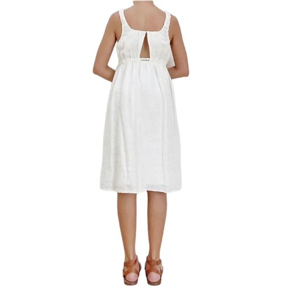 ZARA Kids | White | ELASTICIZED LINEN DRESS